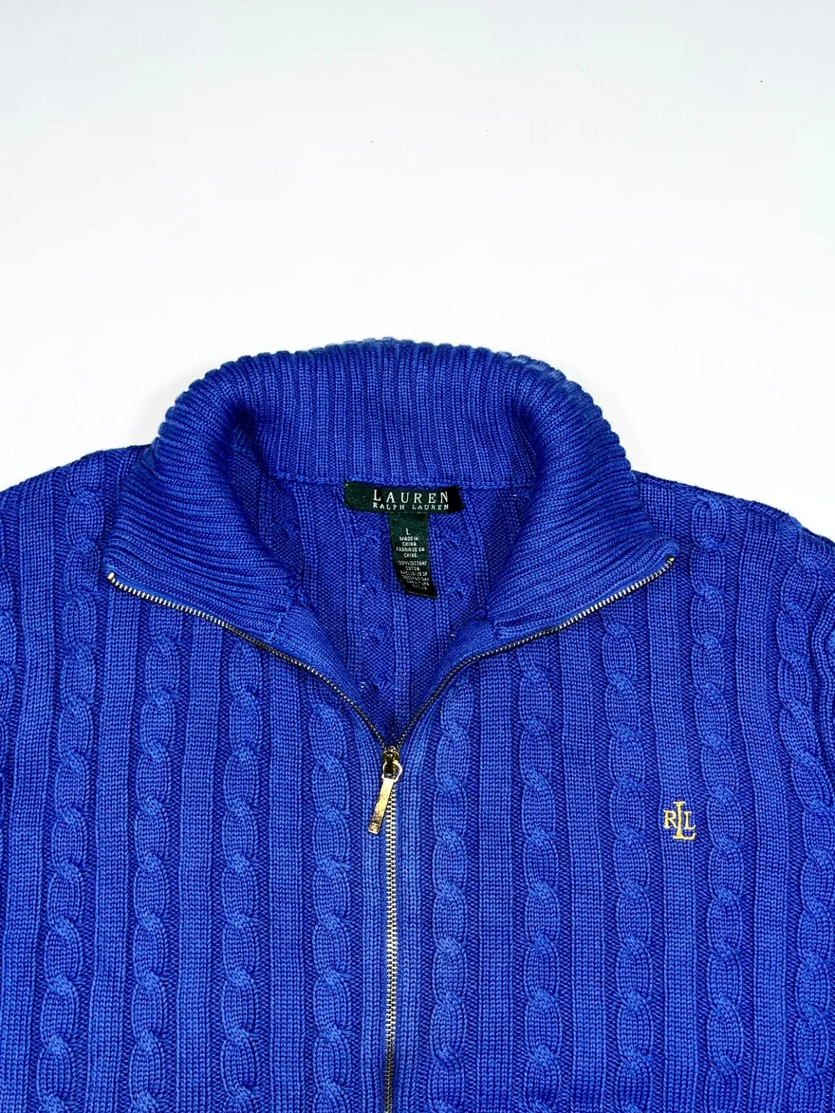 Ralph Lauren Cable Knitted Zipper Sweater — photo 2
