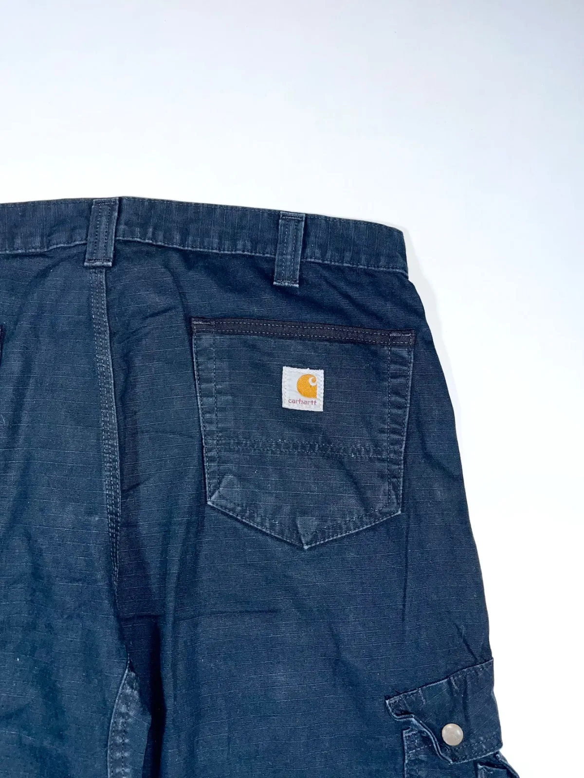 Vintage Carhartt B342-BLK Black Ripstop Cargo Work Pants — photo 2