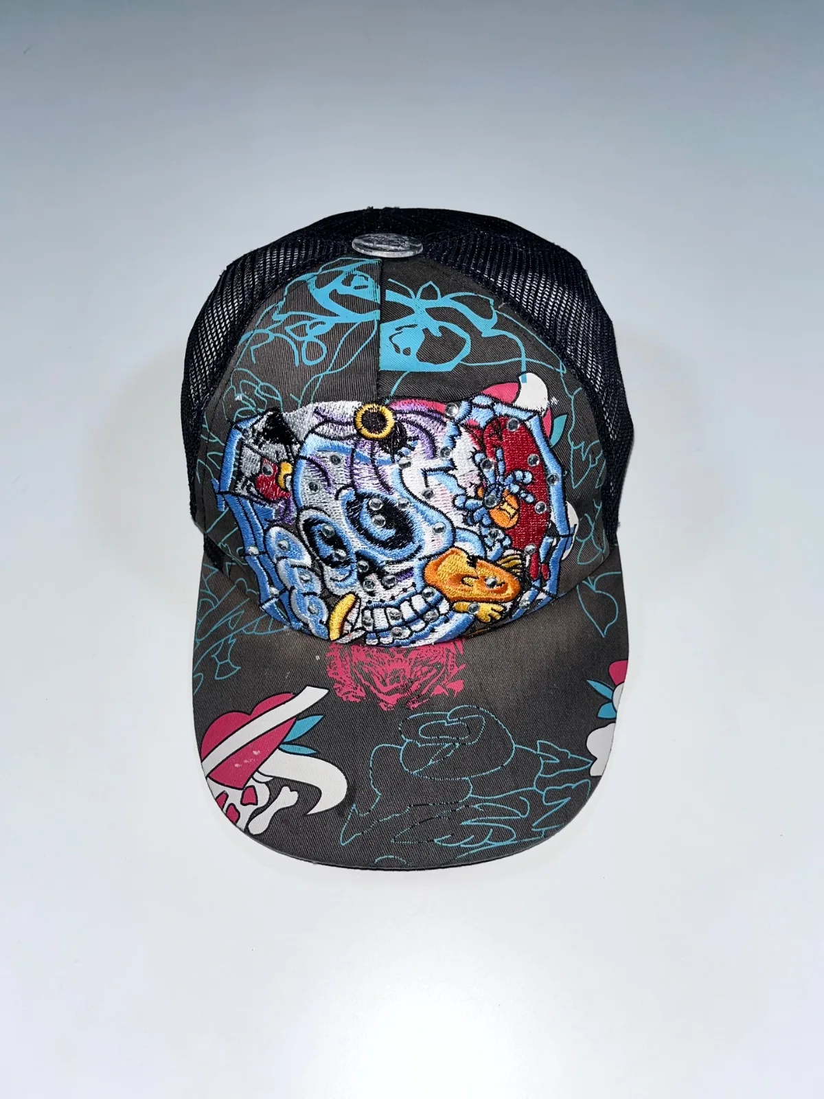 Vintage Skull Embroidered Cap