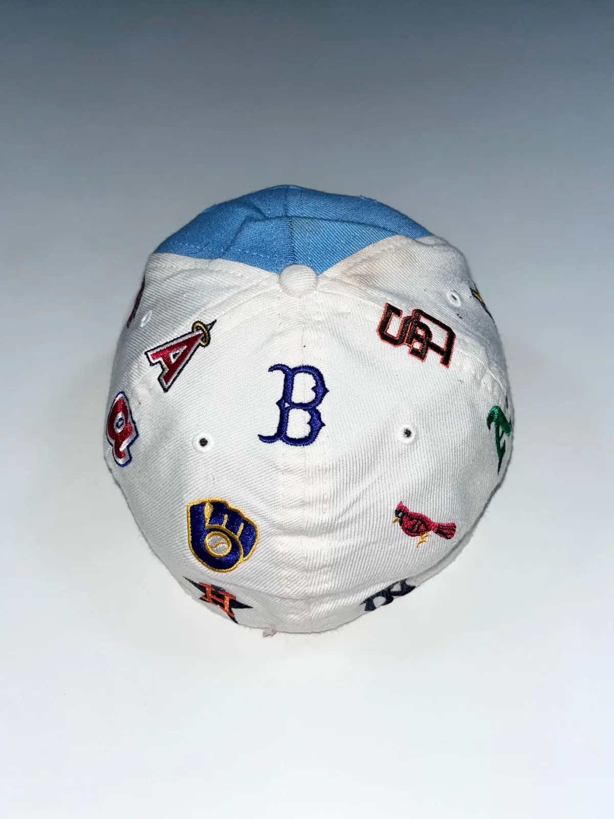 Vintage 90s MLB Cooperstown Collection All-Over Logo Fitted Cap – 7 5/8 — photo 6