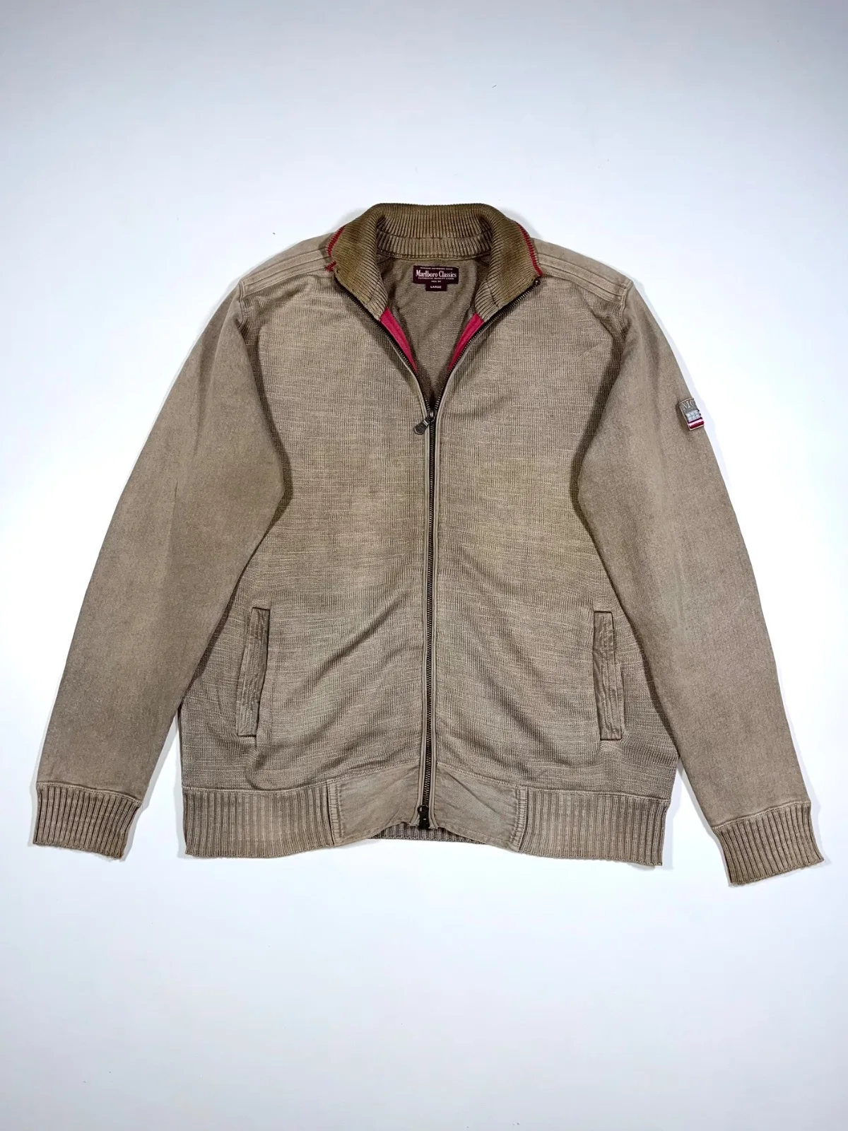 Vintage Marlboro Classic full Zip-Up Knit Panel Jacket