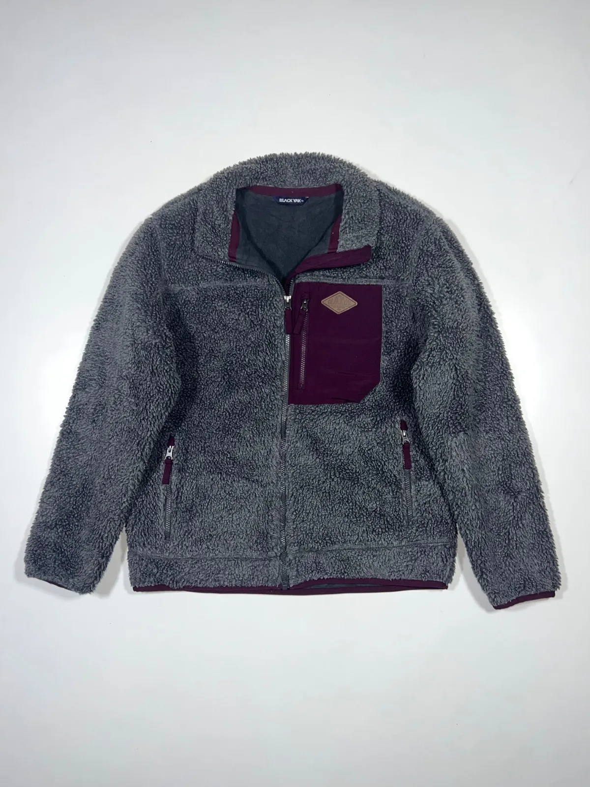 Vintage Black Yak Zip-Up Fleece Jacket