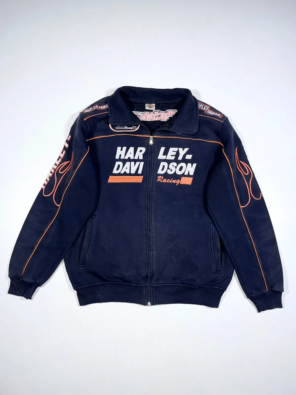 Vintage Harley Davidson Y2K Style Racing Jacket