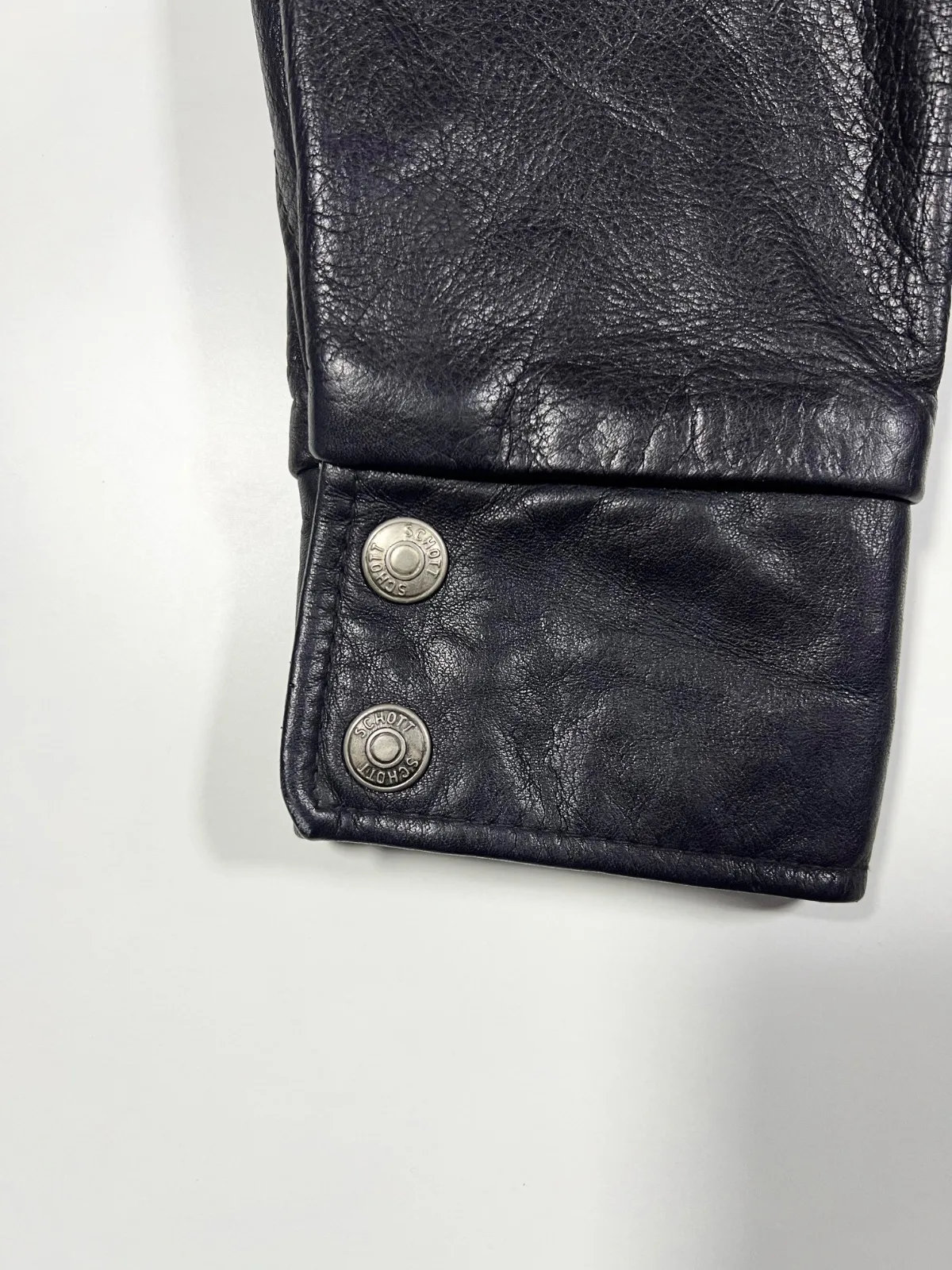 Vintage 90s Schott NYC Cafe Racer Leather Jacket — photo 3