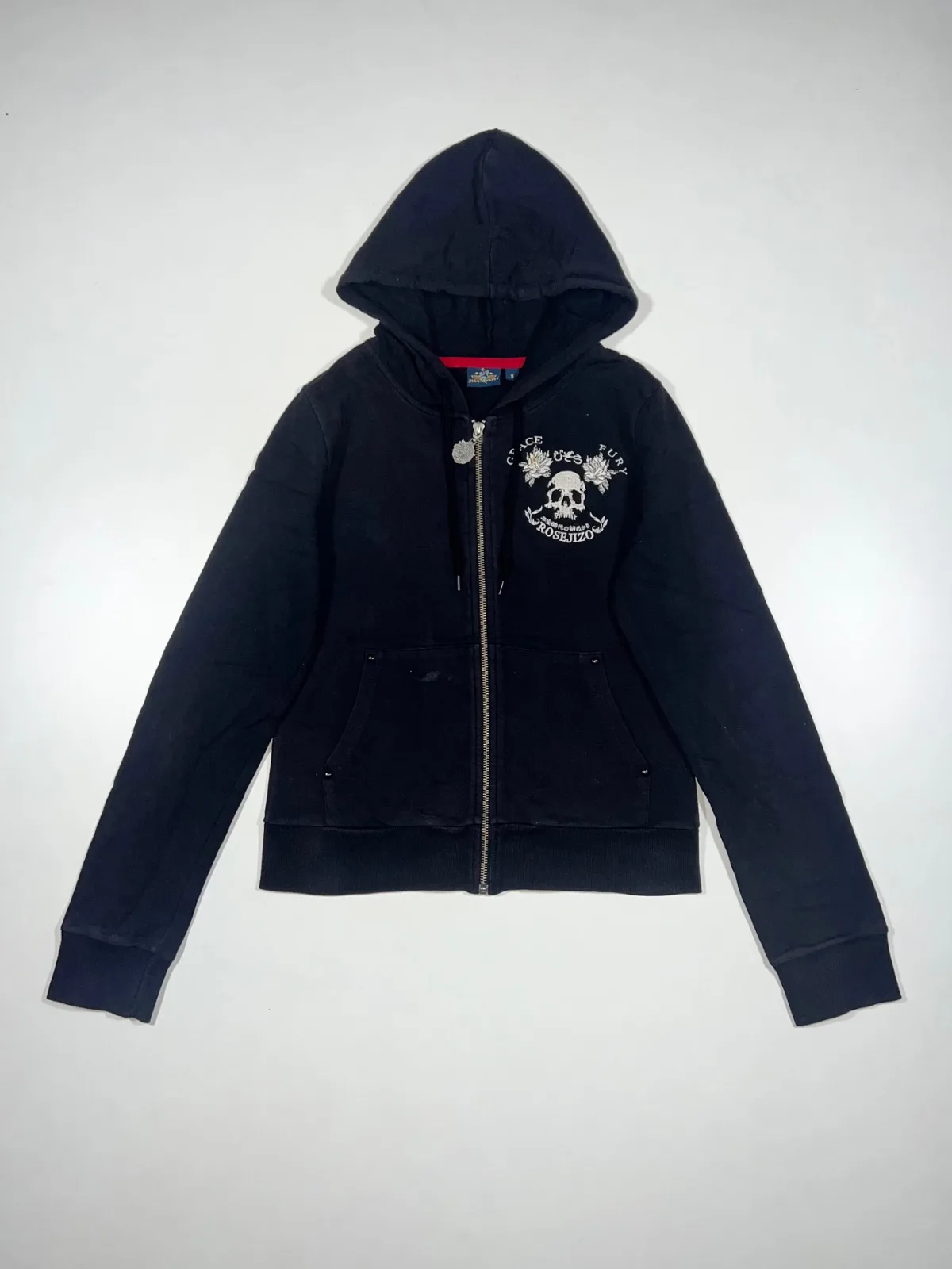Jizo Bosatsu Embroidered Zip-Up Hooded Jacket