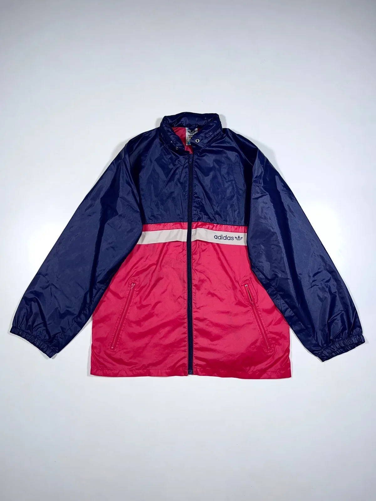 Vintage Adidas Windbreaker Jacket With Hidden Cap