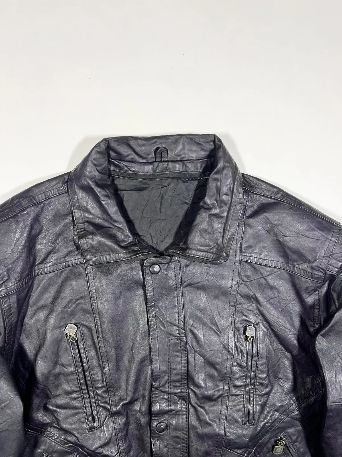Vintage Y2K Oversized Leather Jacket — photo 2