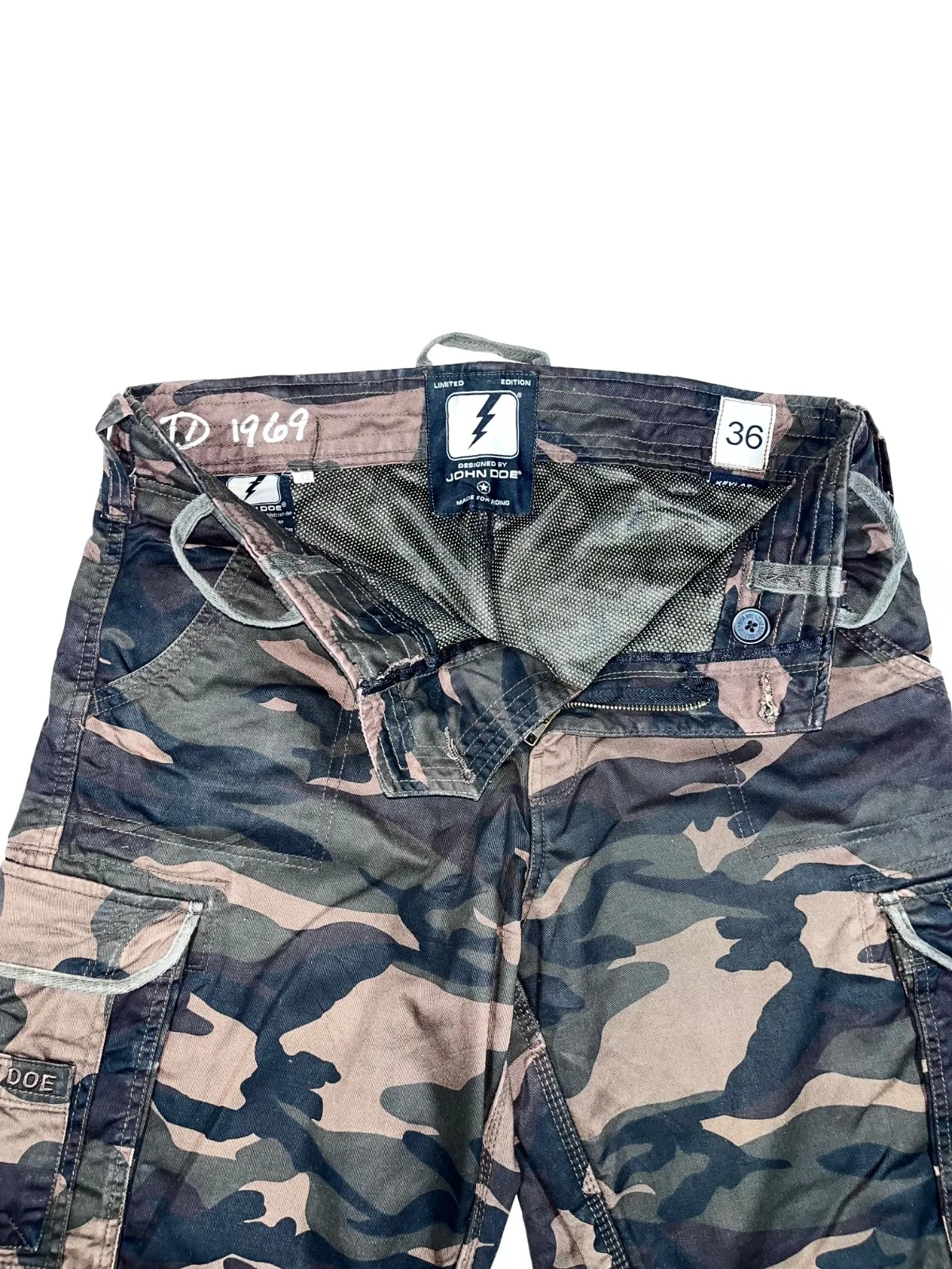John Doe 1969 Limited Edition Camo Cargo Motorcycle Pants (Paded) — photo 2