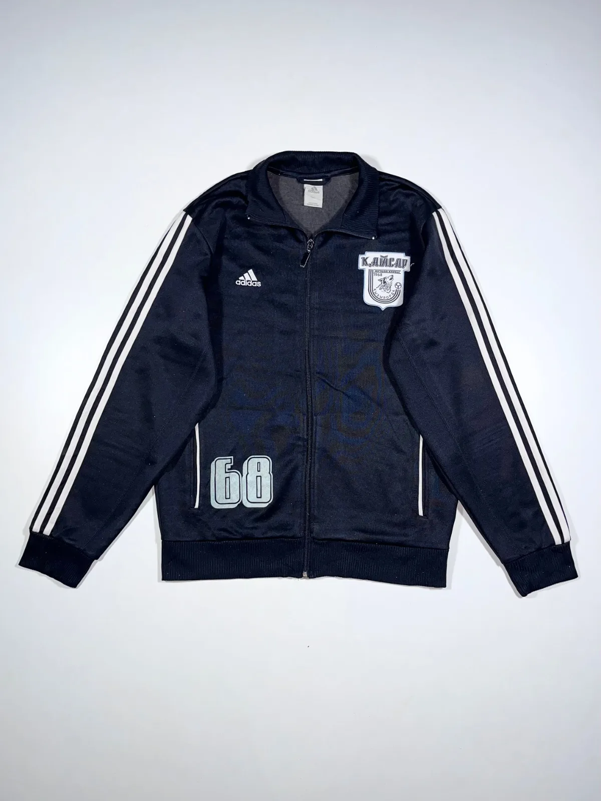Vintage Adidas Wolf Print Football Jacket