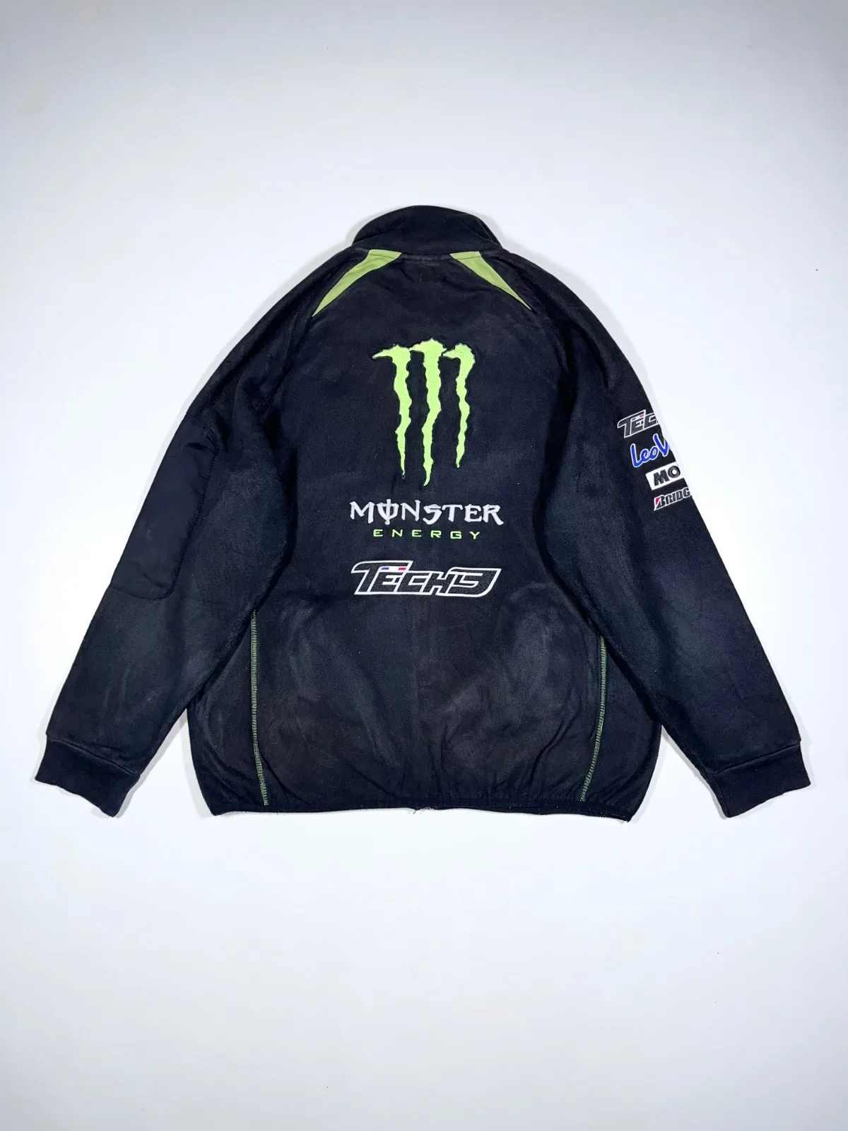 Vintage Monster Energy × Tech3 Racing Jacket – Black/Neon Green MotoGP Style — photo 4