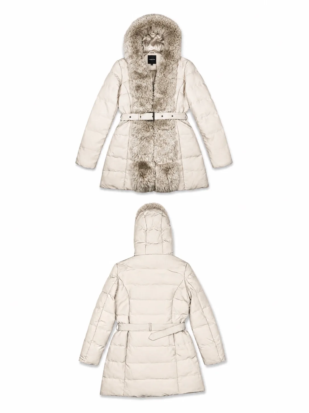 Copperose Puffer Jacket With Fur Paneling — photo 4