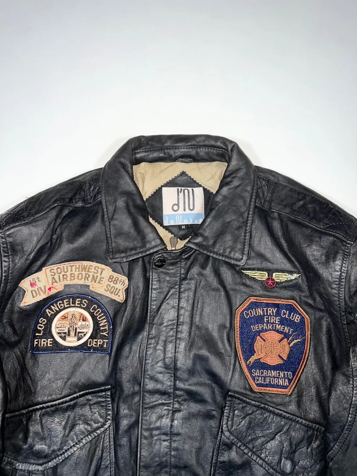 Vintage Men’s Leather Flight Jacket A-2 Style Aviator Bomber Jacket — photo 2