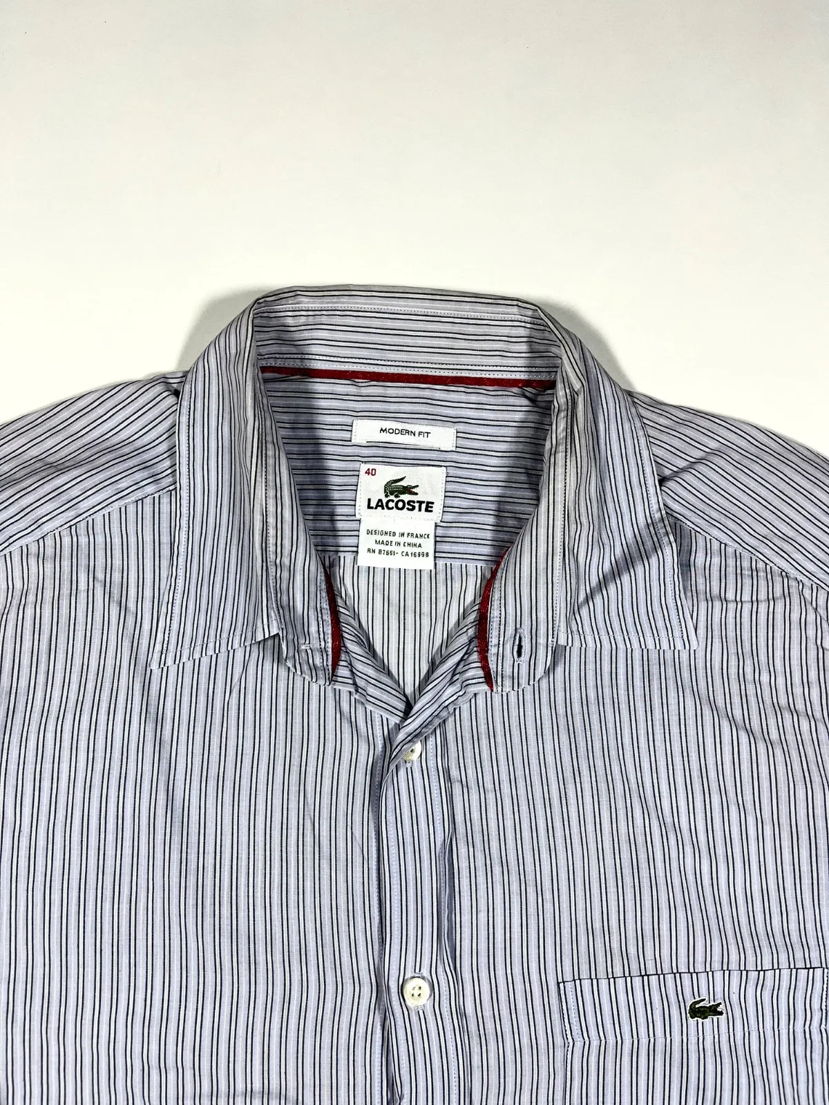 Lacoste Pinstripe Cotton Shirt — photo 2