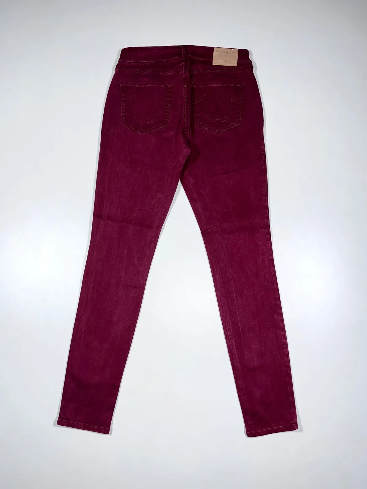 True Religion Jennie Curvy Skinny Jeans – Burgundy Maroon Y2K Denim — photo 6
