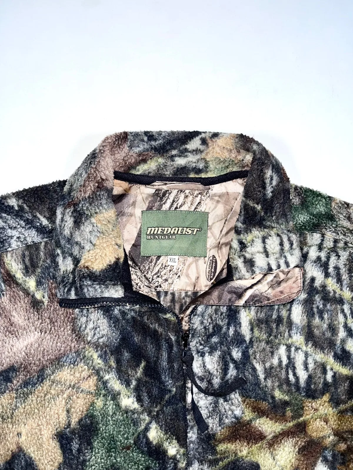 Vintage Medalist Huntgear Camo Fleece Jacket – Woodland Camouflage Full-Zip — photo 2