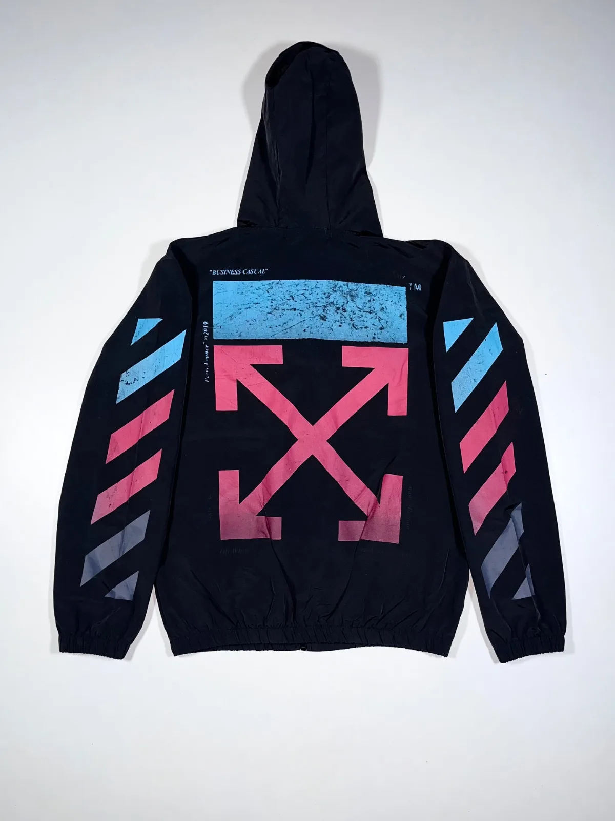 Off-White 2019 Business Casual™ Graphic Hooded Windbreaker Jacket