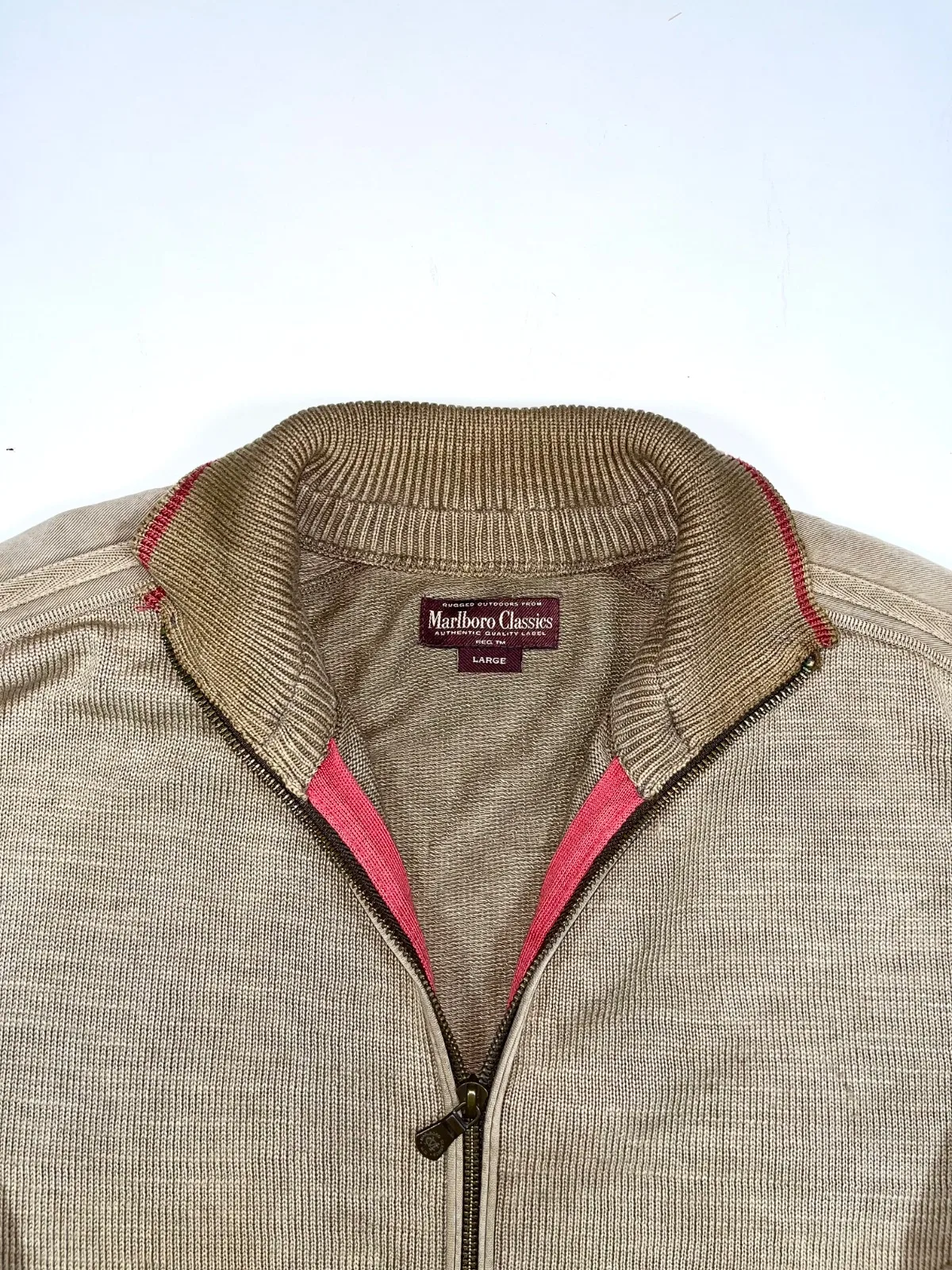 Vintage Marlboro Classic full Zip-Up Knit Panel Jacket — photo 2
