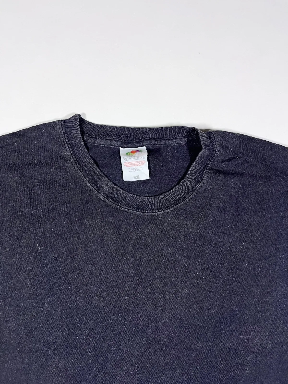 Vintage Plain Black Oversized T-shirt — photo 2