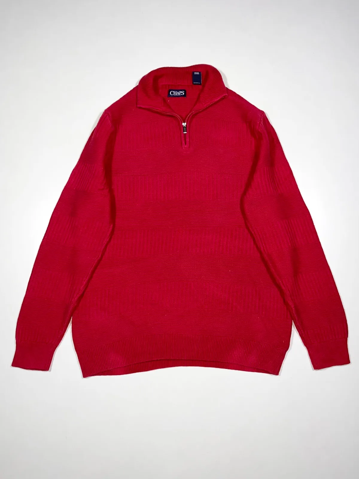 Chaps Quarter Zip-Up Pullover