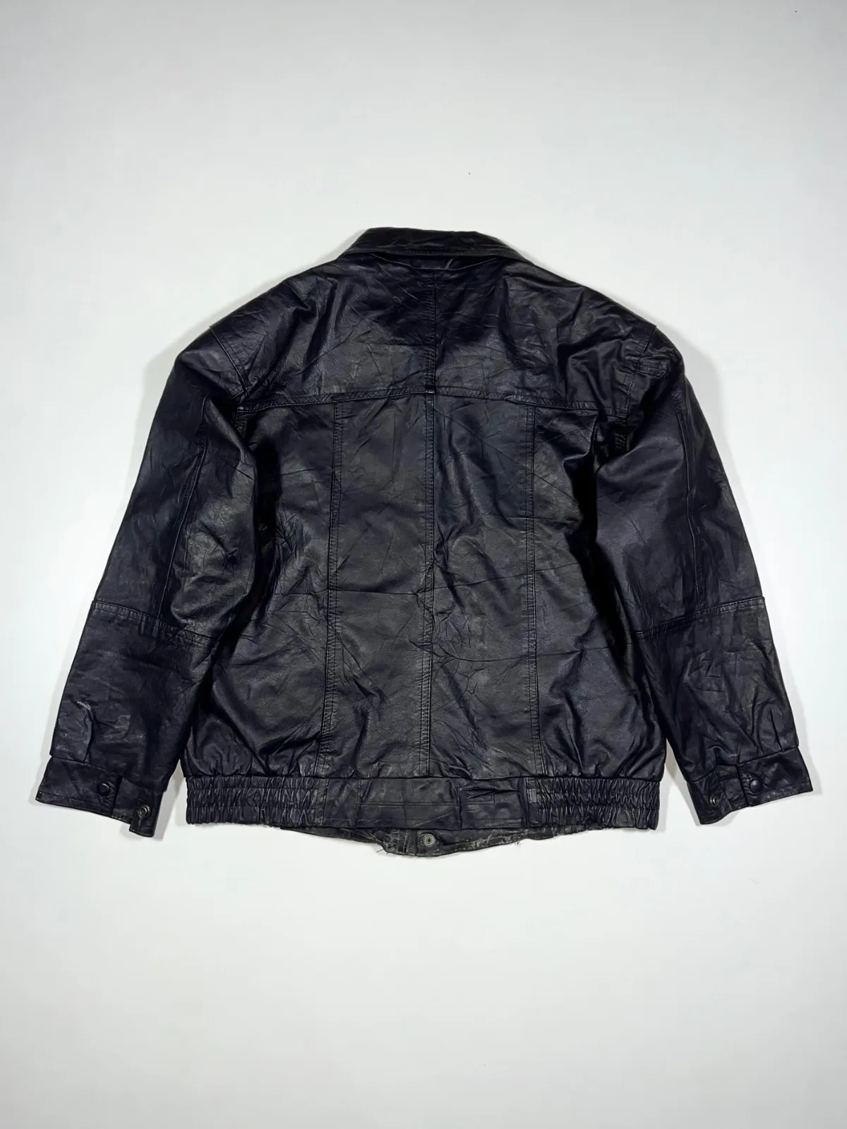 Vintage Y2K Oversized Leather Jacket — photo 4