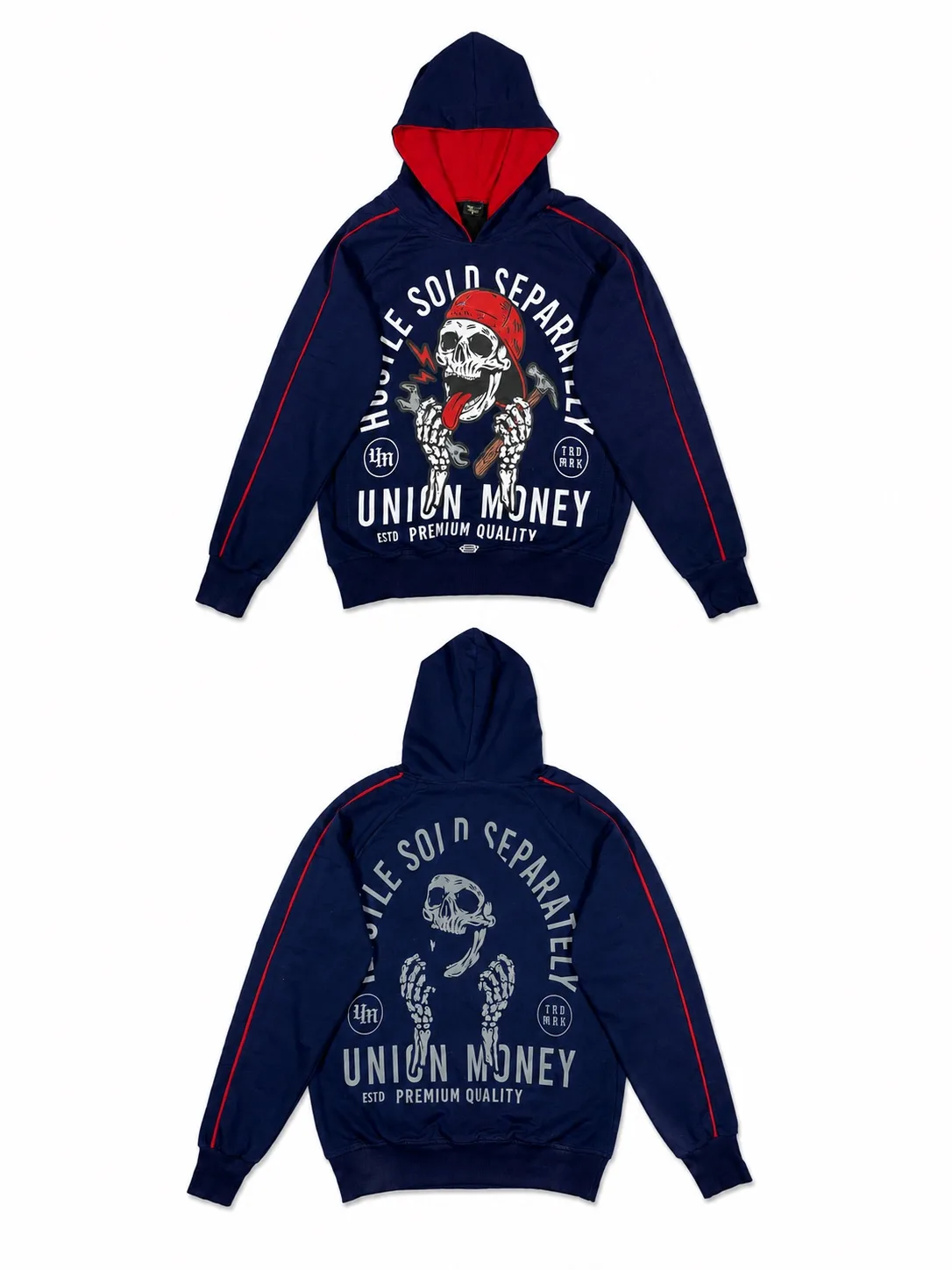 Vintage Skull Graphic Printed hoodie — photo 4