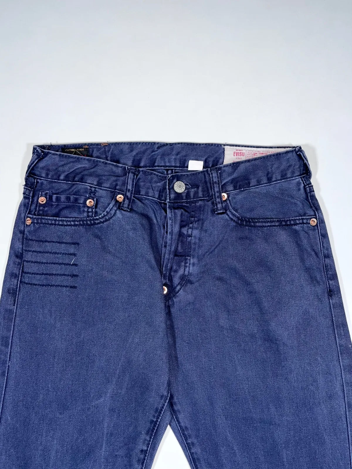 EVISU Lot 0001 Vintage Y2K Japanese Denim Jeans | Rare Back Pocket Gull — photo 4