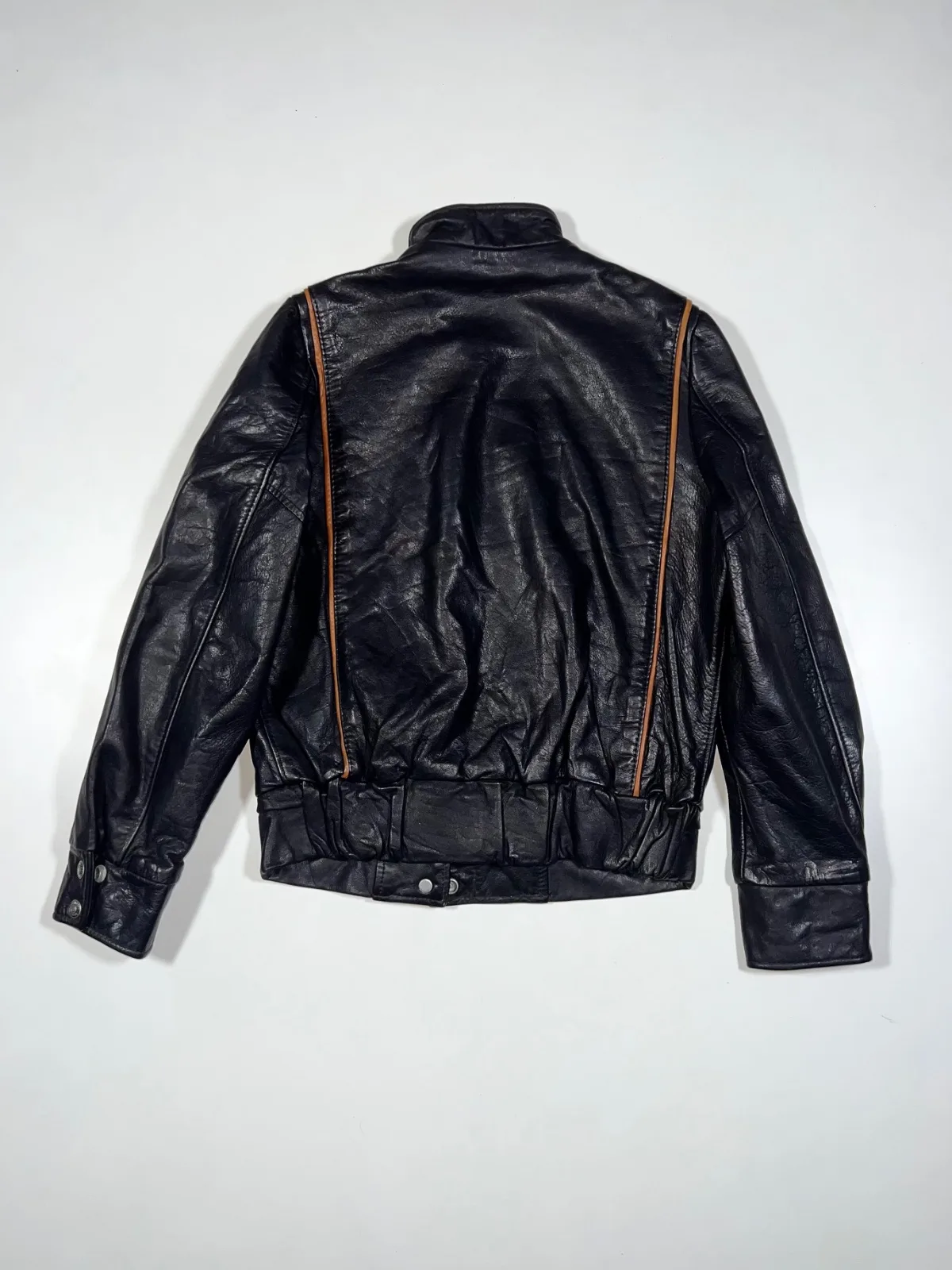 Vintage 90s Schott NYC Cafe Racer Leather Jacket — photo 5