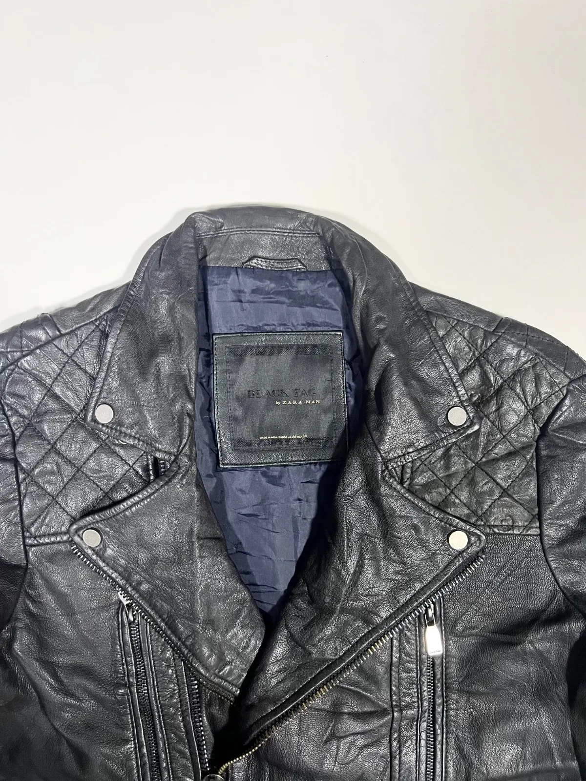 Vintage Zara Man Black Tag Leather Jacket — photo 2