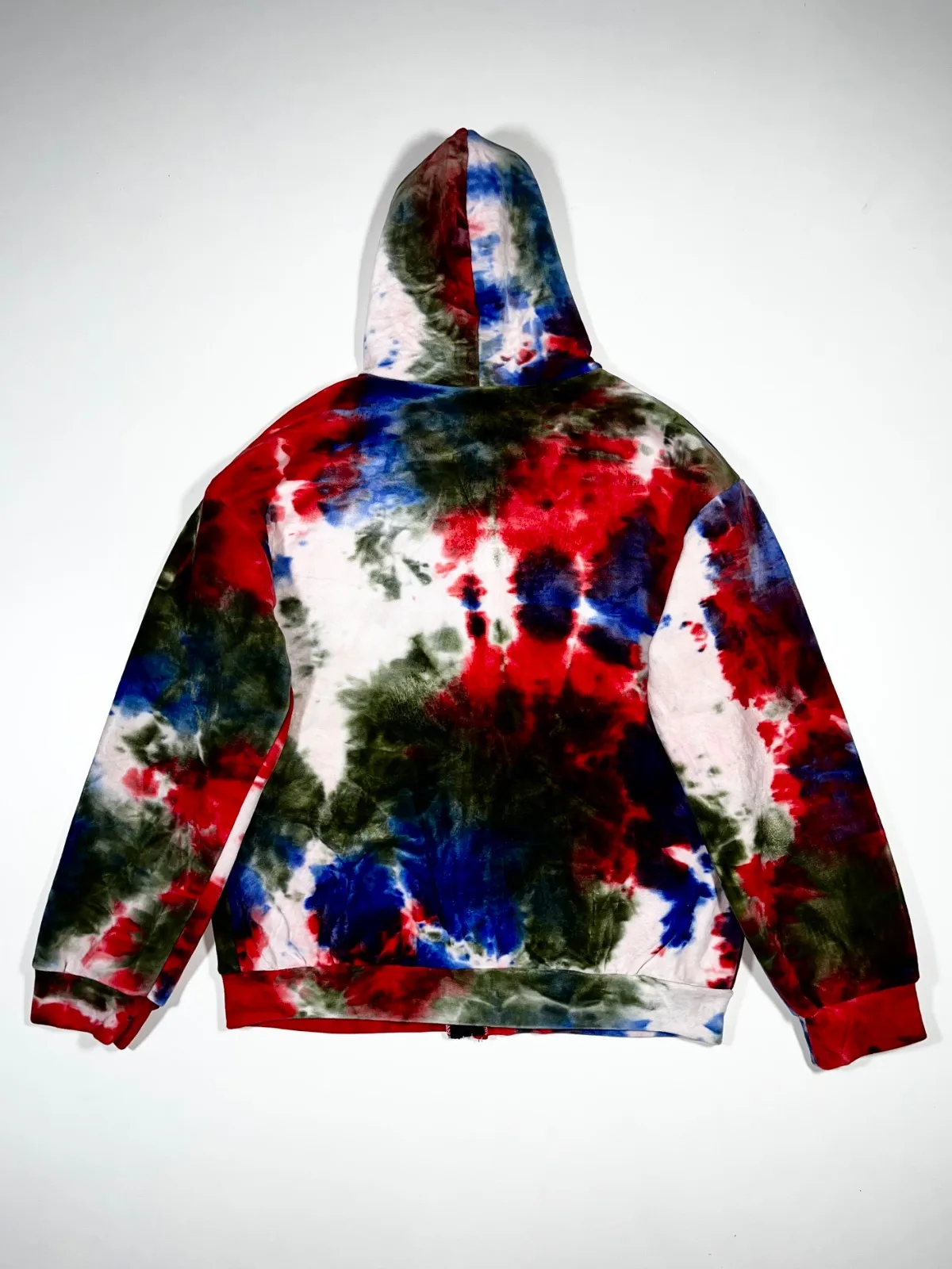 Vintage Nike Multi Colour Tie Dye Zip-Up Hooded Jacket — photo 4