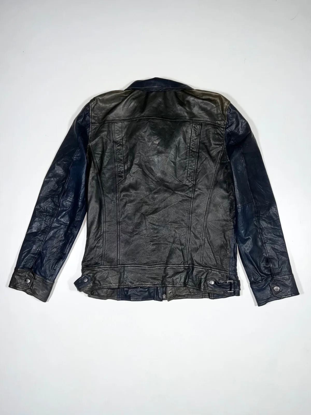 Vintage Guess Utility Military Leather Jacket — photo 4