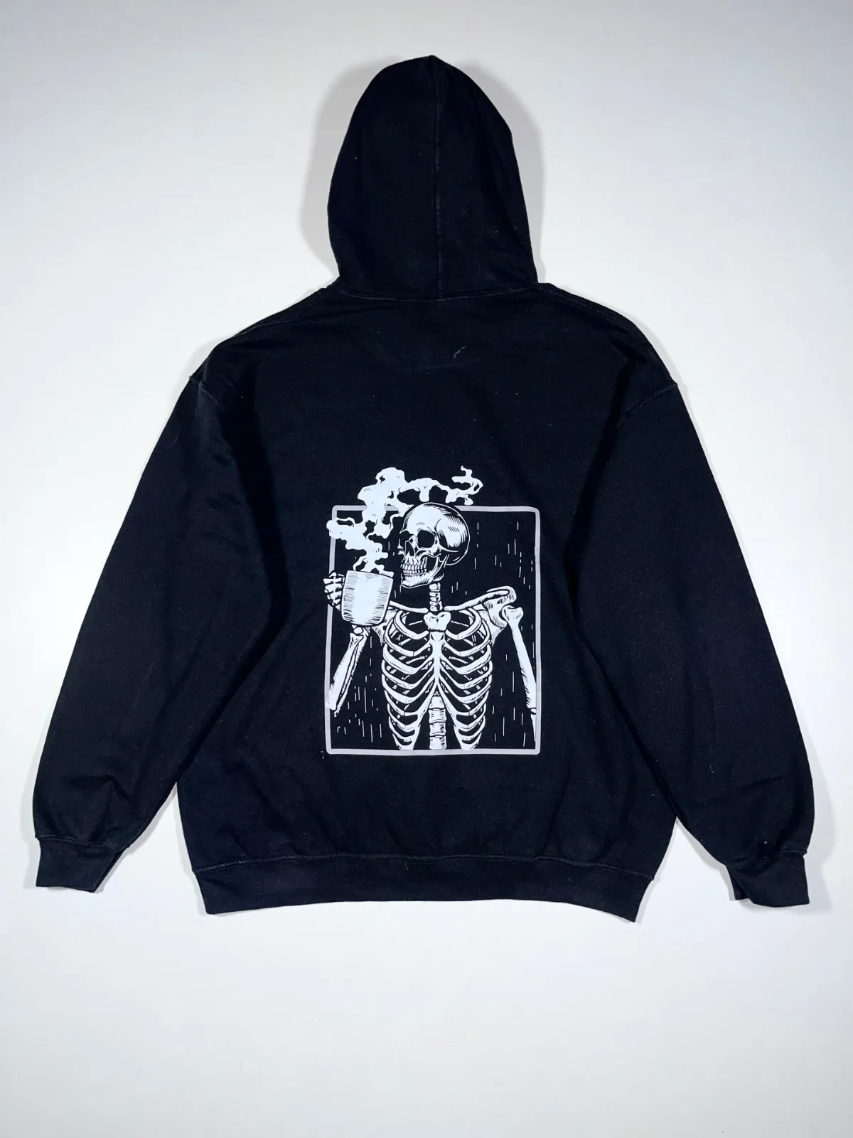 Vintage Skull Printed Hoodie