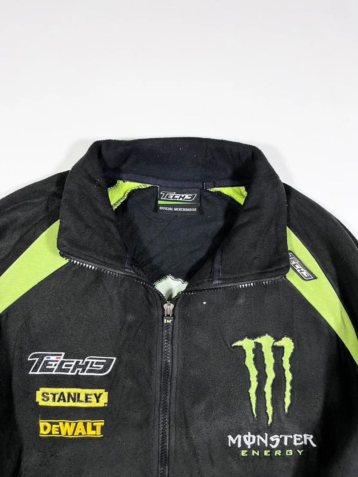 Vintage Monster Energy × Tech3 Racing Jacket – Black/Neon Green MotoGP Style — photo 2