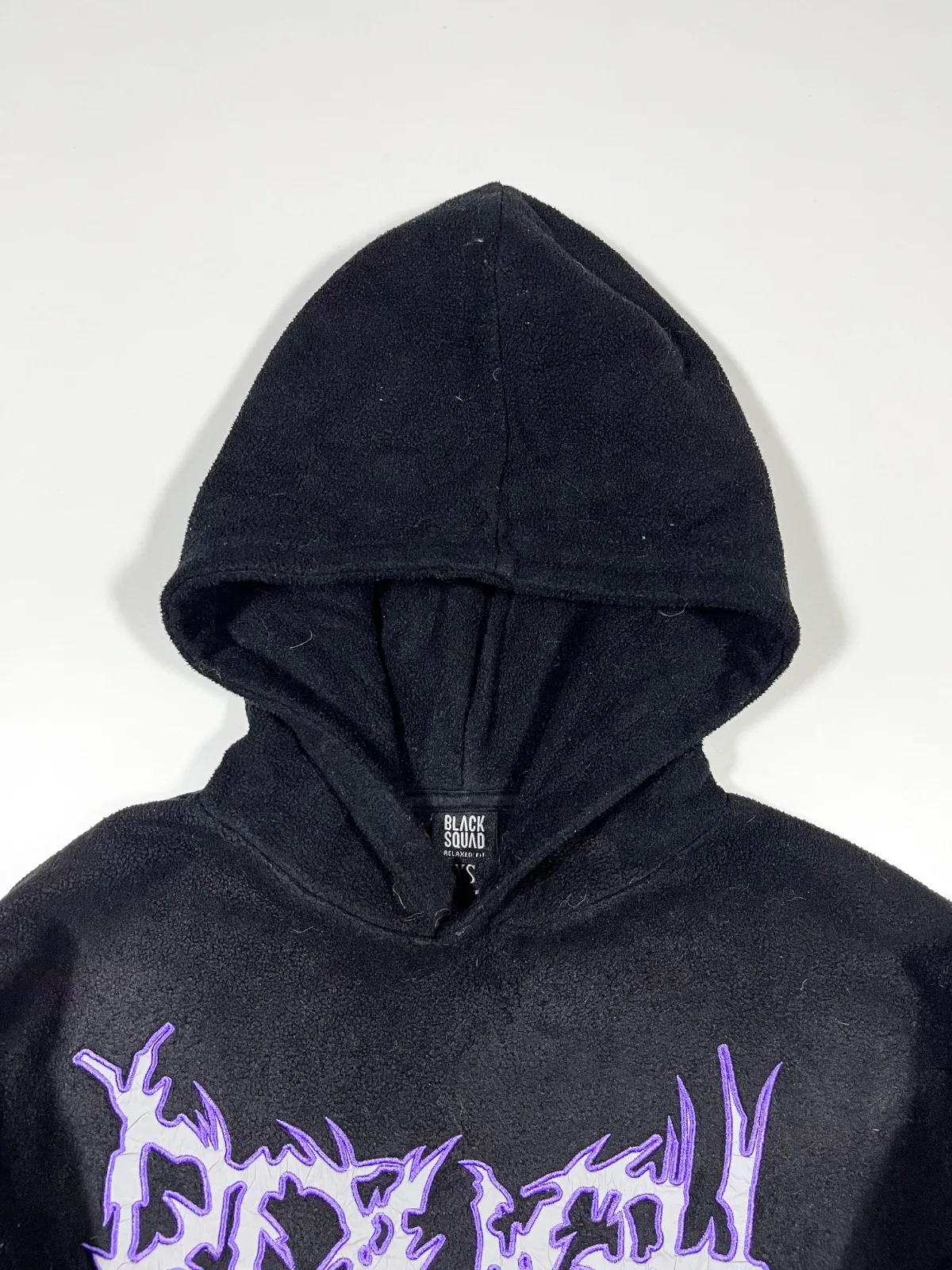 Vintage Black Squad Reflective Printed Hoodie — photo 3