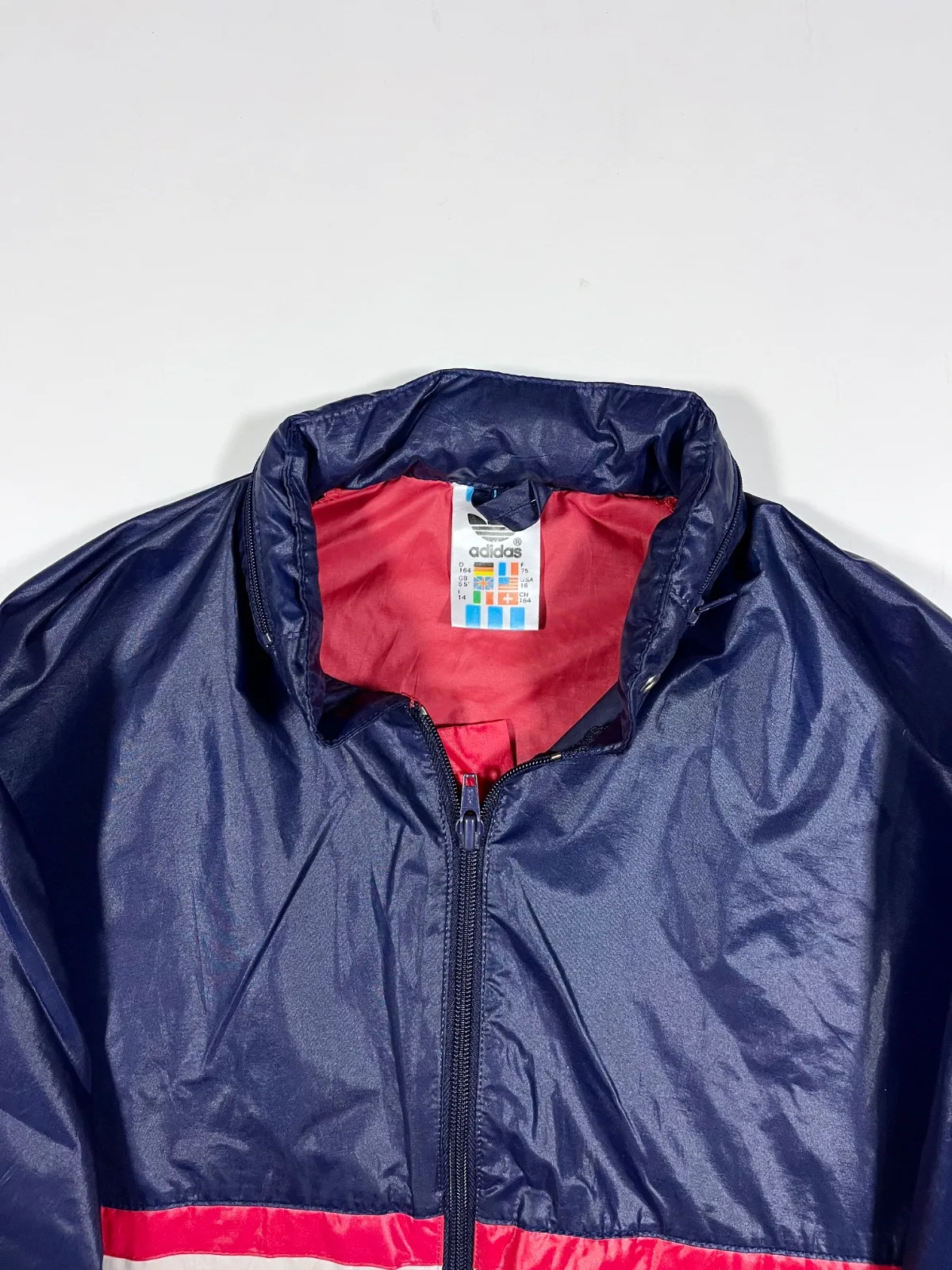 Vintage Adidas Windbreaker Jacket With Hidden Cap — photo 2
