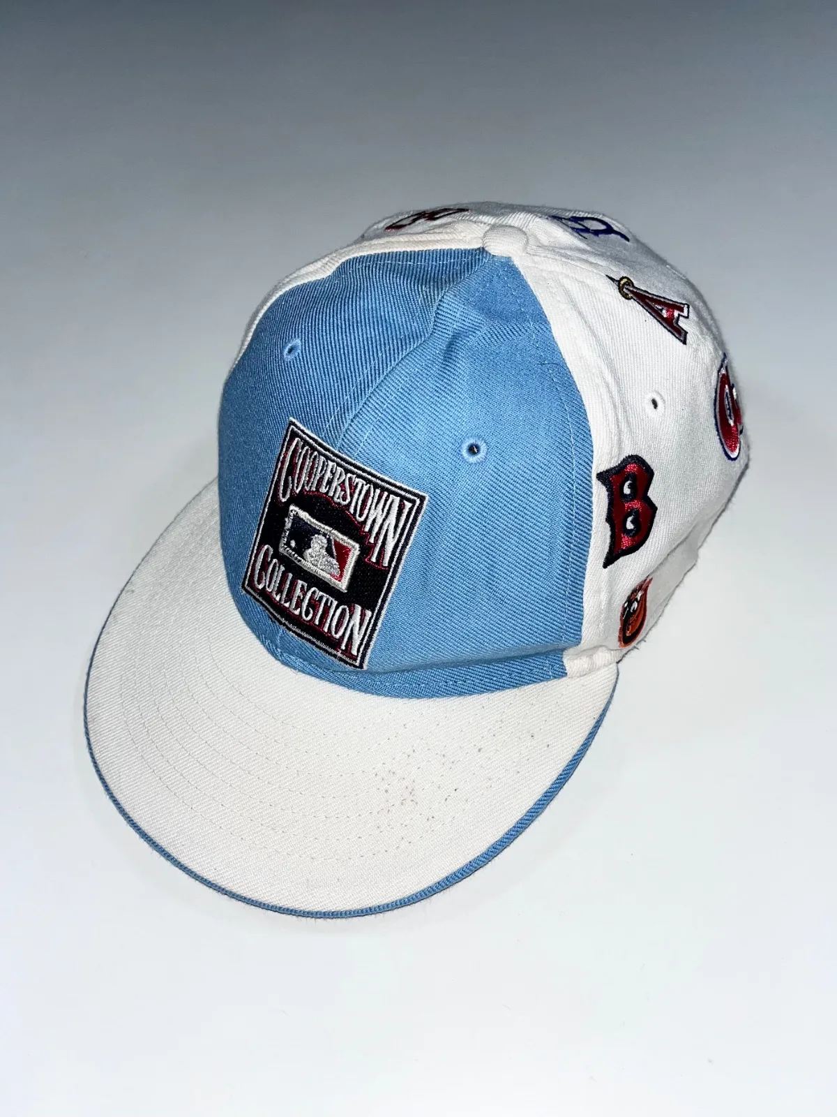 Vintage 90s MLB Cooperstown Collection All-Over Logo Fitted Cap – 7 5/8 — photo 3