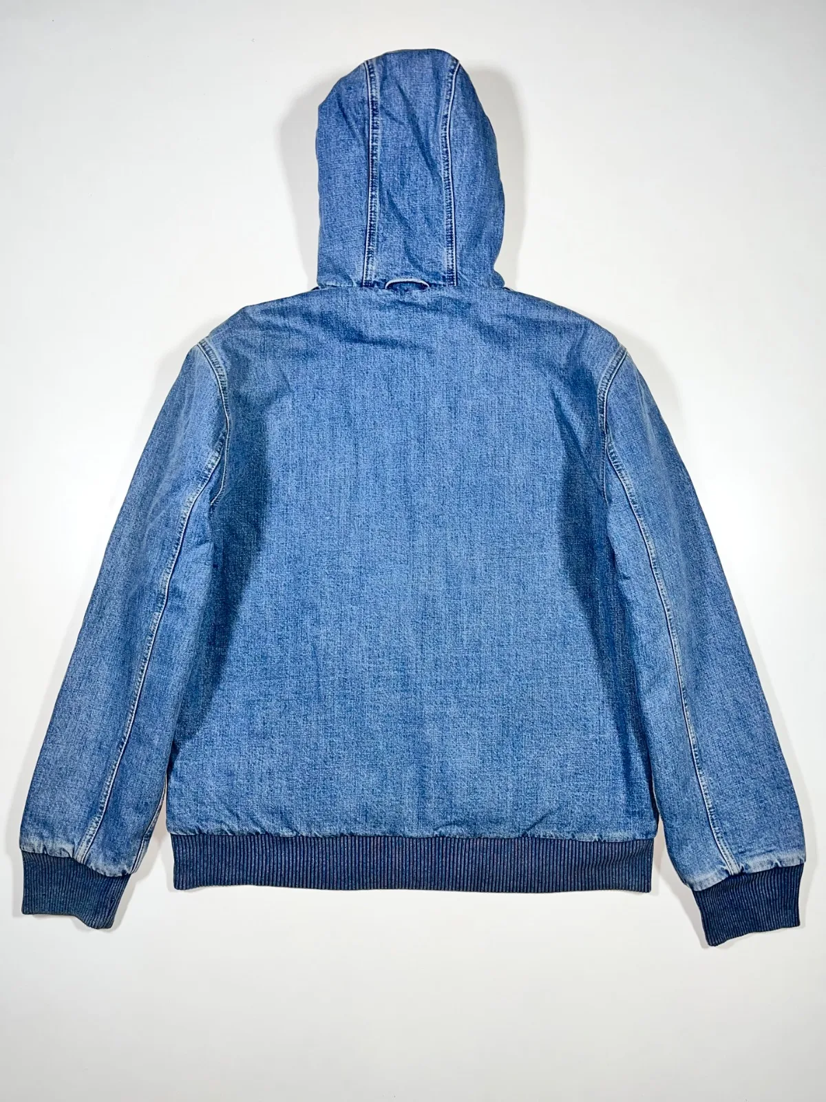 Vintage Carhartt Active Denim Zip-Up Hooded Jacket (Fur Inside) — photo 6