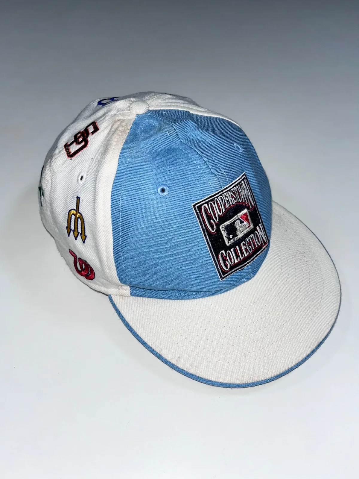 Vintage 90s MLB Cooperstown Collection All-Over Logo Fitted Cap – 7 5/8 — photo 4